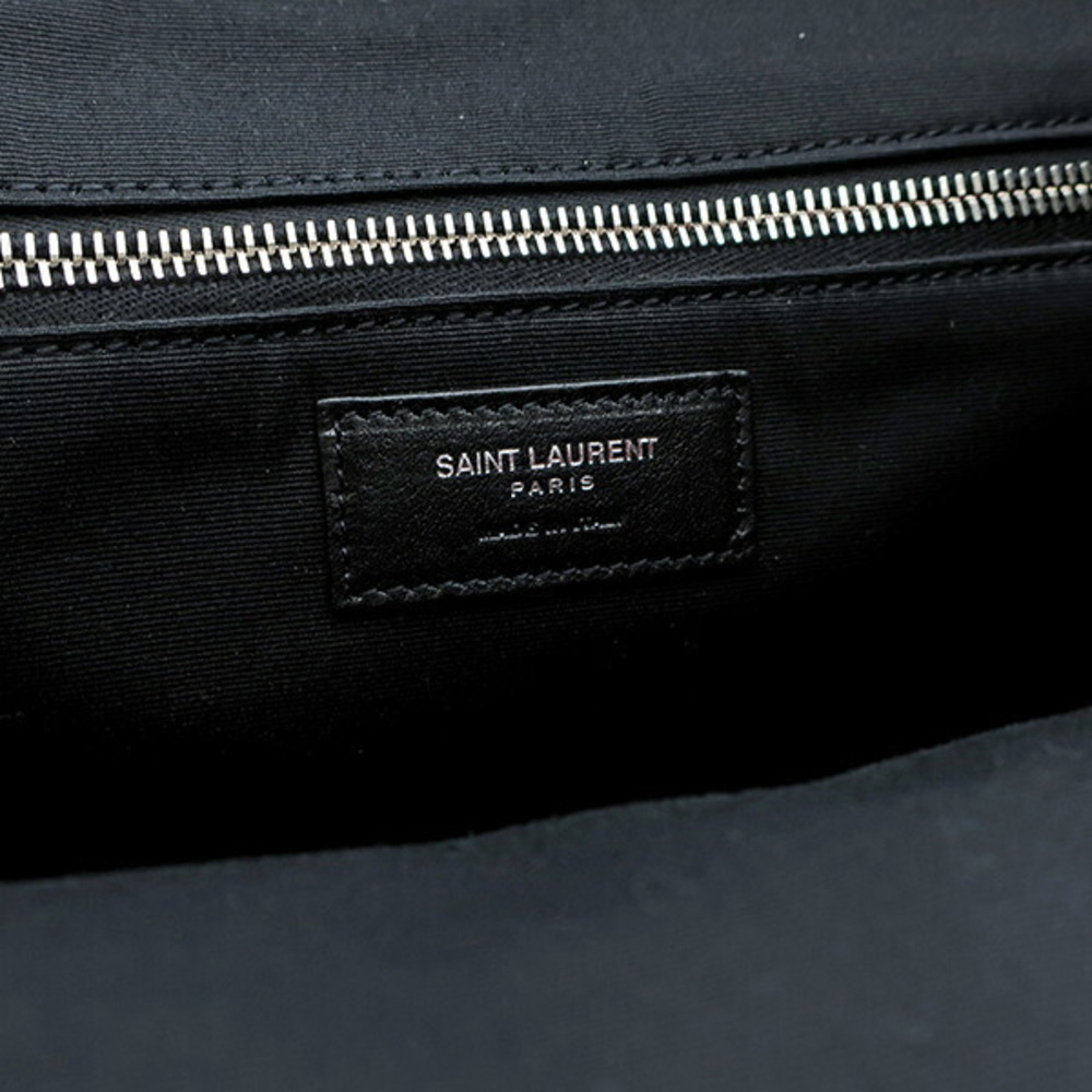 Saint Laurent Red Tote Bag Wool Black Check Gauche Yves Rive View 6
